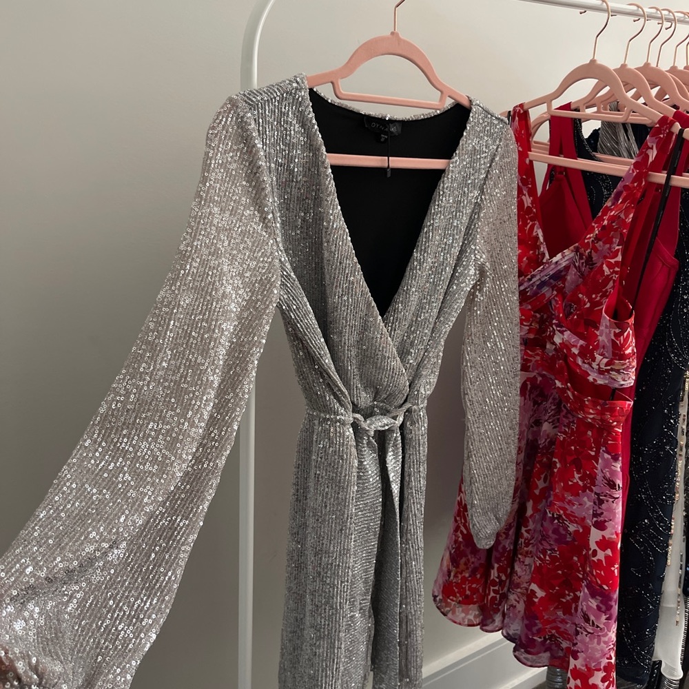 Sequin kimono dress
